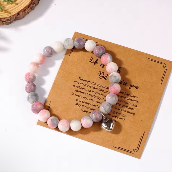 Sometimes You Forget Your Awesome Bracelets beaded heart - Picture 2 of 4